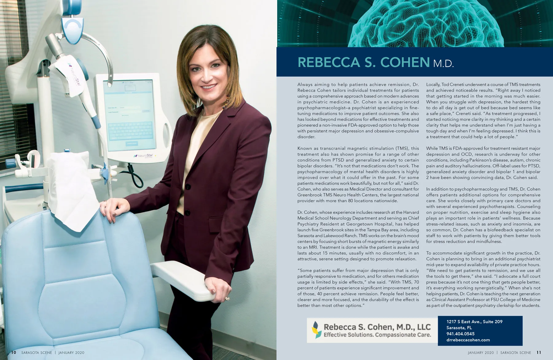 Dr. Cohen featured in Scene Magazine January 2020
